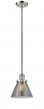  201S-PN-G43-LED - Cone - 1 Light - 8 inch - Polished Nickel - Stem Hung - Mini Pendant