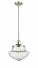  201S-PN-G544 - Oxford - 1 Light - 12 inch - Polished Nickel - Stem Hung - Mini Pendant