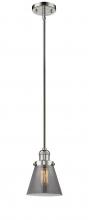  201S-PN-G63-LED - Cone - 1 Light - 6 inch - Polished Nickel - Stem Hung - Mini Pendant