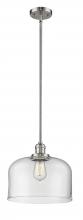  201S-PN-G72-L - Bell - 1 Light - 12 inch - Polished Nickel - Stem Hung - Mini Pendant