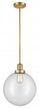  201S-SG-G202-12 - Beacon - 1 Light - 12 inch - Satin Gold - Stem Hung - Mini Pendant