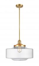  201S-SG-G692-16 - Bridgeton - 1 Light - 12 inch - Satin Gold - Stem Hung - Mini Pendant