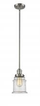  201S-SN-G184 - Canton - 1 Light - 7 inch - Brushed Satin Nickel - Stem Hung - Mini Pendant