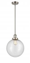  201S-SN-G204-12 - Beacon - 1 Light - 12 inch - Brushed Satin Nickel - Stem Hung - Mini Pendant