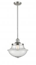  201S-SN-G544 - Oxford - 1 Light - 12 inch - Brushed Satin Nickel - Stem Hung - Mini Pendant