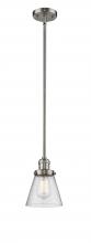  201S-SN-G64 - Cone - 1 Light - 6 inch - Brushed Satin Nickel - Stem Hung - Mini Pendant