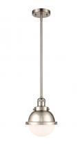 Innovations Lighting 201S-SN-HFS-61-SN-LED - Hampden - 1 Light - 7 inch - Brushed Satin Nickel - Stem Hung - Mini Pendant