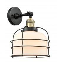  203-BAB-G71-CE - Bell Cage - 1 Light - 9 inch - Black Antique Brass - Sconce