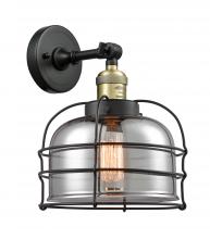  203-BAB-G73-CE-LED - Bell Cage - 1 Light - 9 inch - Black Antique Brass - Sconce