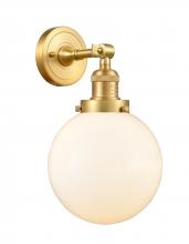  203-SG-G201-8-LED - Beacon - 1 Light - 8 inch - Satin Gold - Sconce