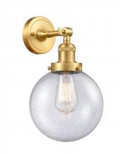  203-SG-G204-8 - Beacon - 1 Light - 8 inch - Satin Gold - Sconce