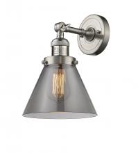  203-SN-G43 - Cone - 1 Light - 8 inch - Brushed Satin Nickel - Sconce