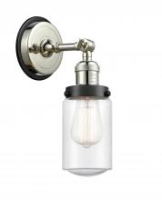  203PN-BPBK-HRBK-G314 - Dover - 1 Light - 5 inch - Polished Nickel - Sconce