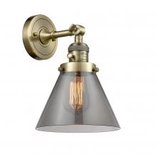  203SW-AB-G43-LED - Cone - 1 Light - 8 inch - Antique Brass - Sconce