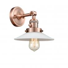  203SW-AC-G1 - Halophane - 1 Light - 9 inch - Antique Copper - Sconce