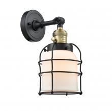  203SW-BAB-G51-CE - Bell Cage - 1 Light - 6 inch - Black Antique Brass - Sconce