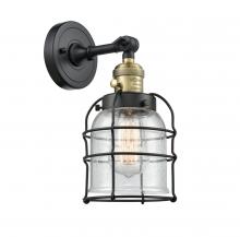  203SW-BAB-G54-CE - Bell Cage - 1 Light - 6 inch - Black Antique Brass - Sconce