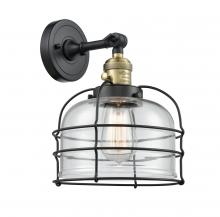  203SW-BAB-G72-CE - Bell Cage - 1 Light - 9 inch - Black Antique Brass - Sconce