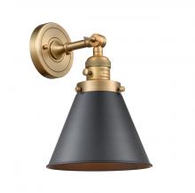  203SW-BB-M13-BK - Appalachian - 1 Light - 8 inch - Brushed Brass - Sconce