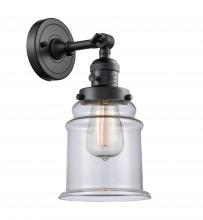  203SW-BK-G182 - Canton - 1 Light - 7 inch - Matte Black - Sconce