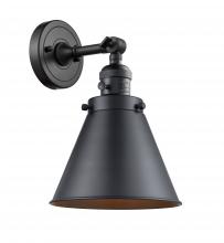  203SW-BK-M13-BK - Appalachian - 1 Light - 8 inch - Matte Black - Sconce