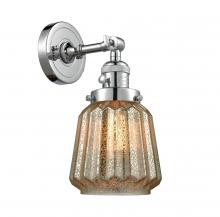 Innovations Lighting 203SW-PC-G146 - Chatham - 1 Light - 7 inch - Polished Chrome - Adjustable Sconce
