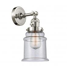  203SW-PN-G184 - Canton - 1 Light - 7 inch - Polished Nickel - Sconce