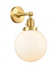 Innovations Lighting 203SW-SG-G201-8 - Beacon - 1 Light - 8 inch - Satin Gold - Adjustable Sconce