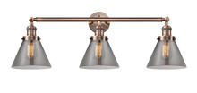  205-AC-G43 - Cone - 3 Light - 32 inch - Antique Copper - Bath Vanity Light