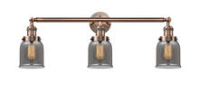  205-AC-G53 - Bell - 3 Light - 30 inch - Antique Copper - Bath Vanity Light