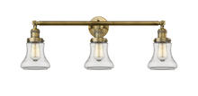  205-BB-G192 - Bellmont - 3 Light - 30 inch - Brushed Brass - Bath Vanity Light