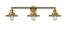  205-BB-M4 - Railroad - 3 Light - 32 inch - Brushed Brass - Bath Vanity Light