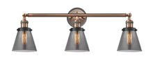  205BP-ACBK-G63 - Cone - 3 Light - 30 inch - Antique Copper - Bath Vanity Light