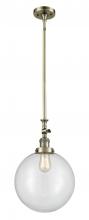  206-AB-G202-12 - Beacon - 1 Light - 12 inch - Antique Brass - Stem Hung - Mini Pendant