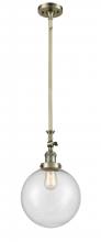  206-AB-G204-10 - Beacon - 1 Light - 10 inch - Antique Brass - Stem Hung - Mini Pendant