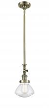  206-AB-G324 - Olean - 1 Light - 7 inch - Antique Brass - Stem Hung - Mini Pendant