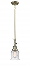  206-AB-G54 - Bell - 1 Light - 5 inch - Antique Brass - Stem Hung - Mini Pendant