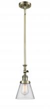  206-AB-G62 - Cone - 1 Light - 6 inch - Antique Brass - Stem Hung - Mini Pendant