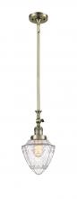  206-AB-G664-7 - Bullet - 1 Light - 7 inch - Antique Brass - Stem Hung - Mini Pendant