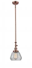  206-AC-G172 - Fulton - 1 Light - 7 inch - Antique Copper - Stem Hung - Mini Pendant