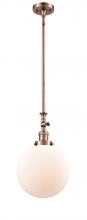 Innovations Lighting 206-AC-G201-10 - Beacon - 1 Light - 10 inch - Antique Copper - Stem Hung - Adjustable Mini Pendant