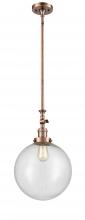  206-AC-G204-12 - Beacon - 1 Light - 12 inch - Antique Copper - Stem Hung - Mini Pendant