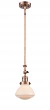  206-AC-G321 - Olean - 1 Light - 7 inch - Antique Copper - Stem Hung - Mini Pendant