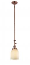 Innovations Lighting 206-AC-G51 - Bell - 1 Light - 5 inch - Antique Copper - Stem Hung - Adjustable Mini Pendant