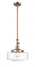  206-AC-G692-12 - Bridgeton - 1 Light - 12 inch - Antique Copper - Stem Hung - Mini Pendant