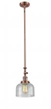  206-AC-G74 - Bell - 1 Light - 8 inch - Antique Copper - Stem Hung - Mini Pendant