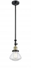  206-BAB-G322 - Olean - 1 Light - 7 inch - Black Antique Brass - Stem Hung - Mini Pendant