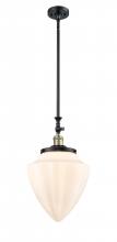  206-BAB-G661-12 - Bullet - 1 Light - 12 inch - Black Antique Brass - Stem Hung - Mini Pendant