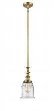  206-BB-G184 - Canton - 1 Light - 6 inch - Brushed Brass - Stem Hung - Mini Pendant