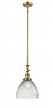  206-BB-G222 - Seneca Falls - 1 Light - 10 inch - Brushed Brass - Stem Hung - Mini Pendant